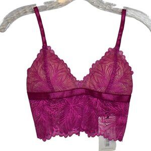 Underprotection Lacy Lima Bralette Magenta Purple Pink Size XS